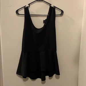 Black peplum shirt